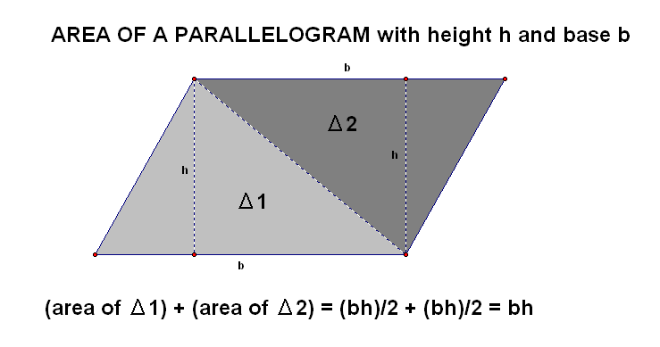 area of triangle. and observe that the area is