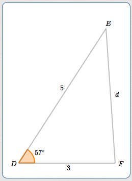 Example: Using the Law of Cosines in a SAS triangle