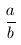 a horizontal fraction