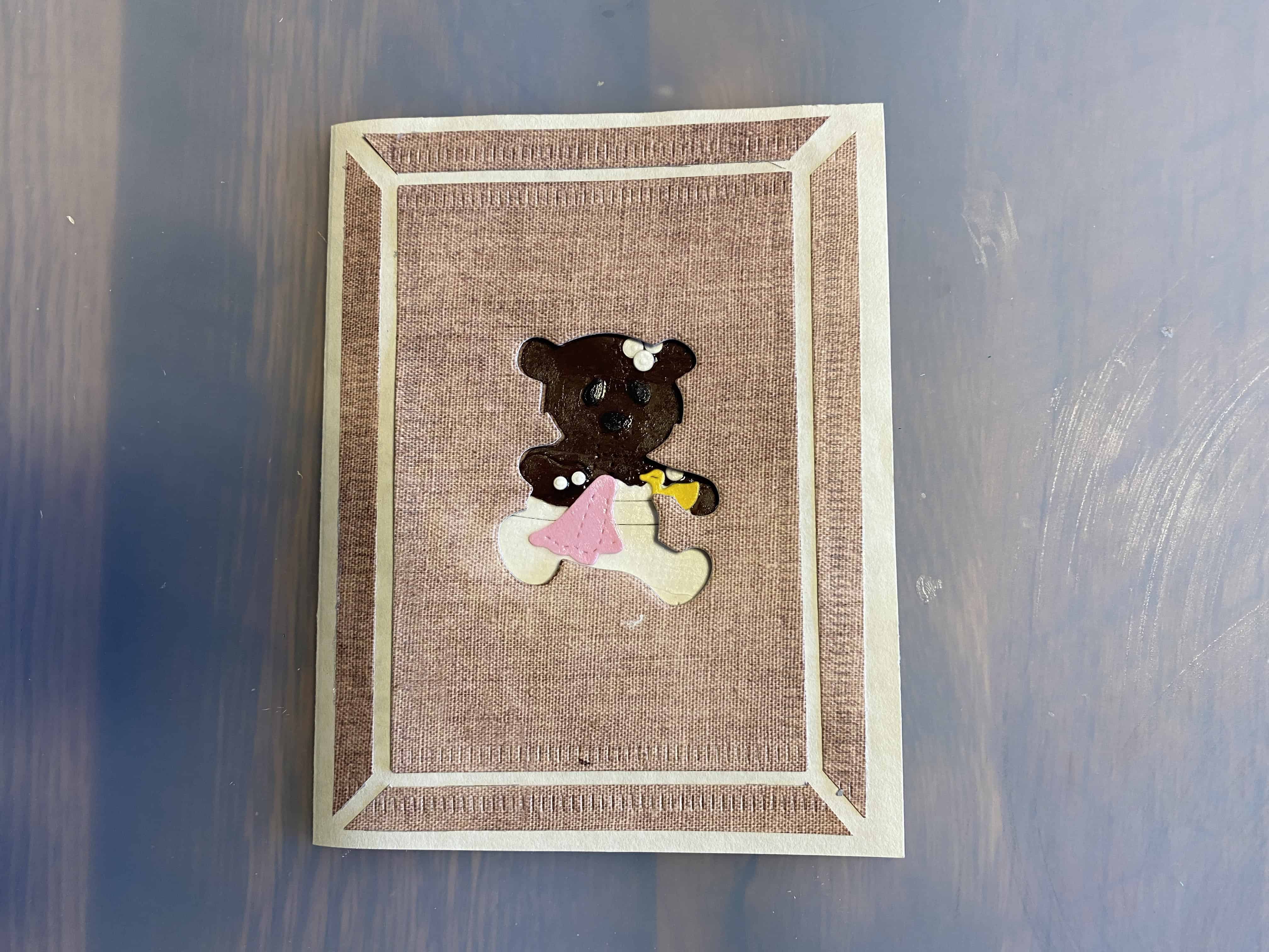 Bear-in-tub peek-through