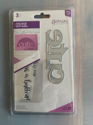 edgeable sentiment stamp and die set