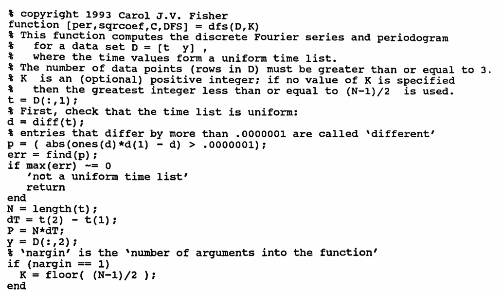 MATLAB function dfs(D,K)
