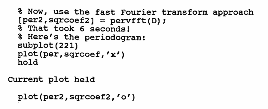 Matlab Example: time comparison
