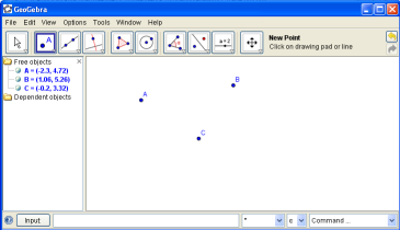 GeoGebra toolbar