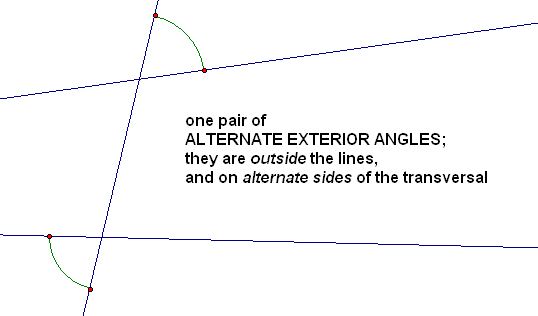 alternate exterior angles