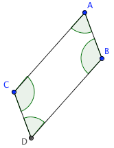 a parallelogram; both pairs of opposite angles are equal
