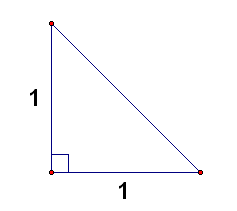 a 45-45-90 triangle