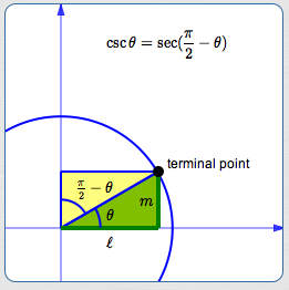 cosecant is secant of the complementary angle