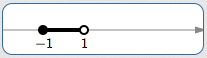 the interval [-1,1)