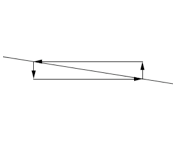 gradual downhill, small negative slope