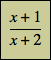 a horizontal fraction